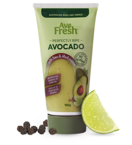 Cold pressed avocado with lime and black pepper