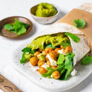 Chickpea and avo wrap recipe