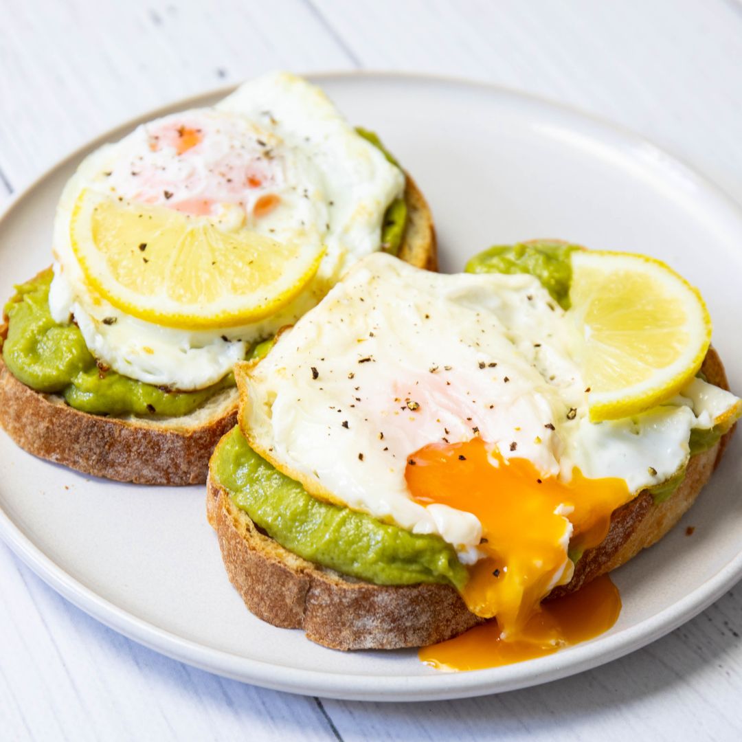 Avocado on toast with egg